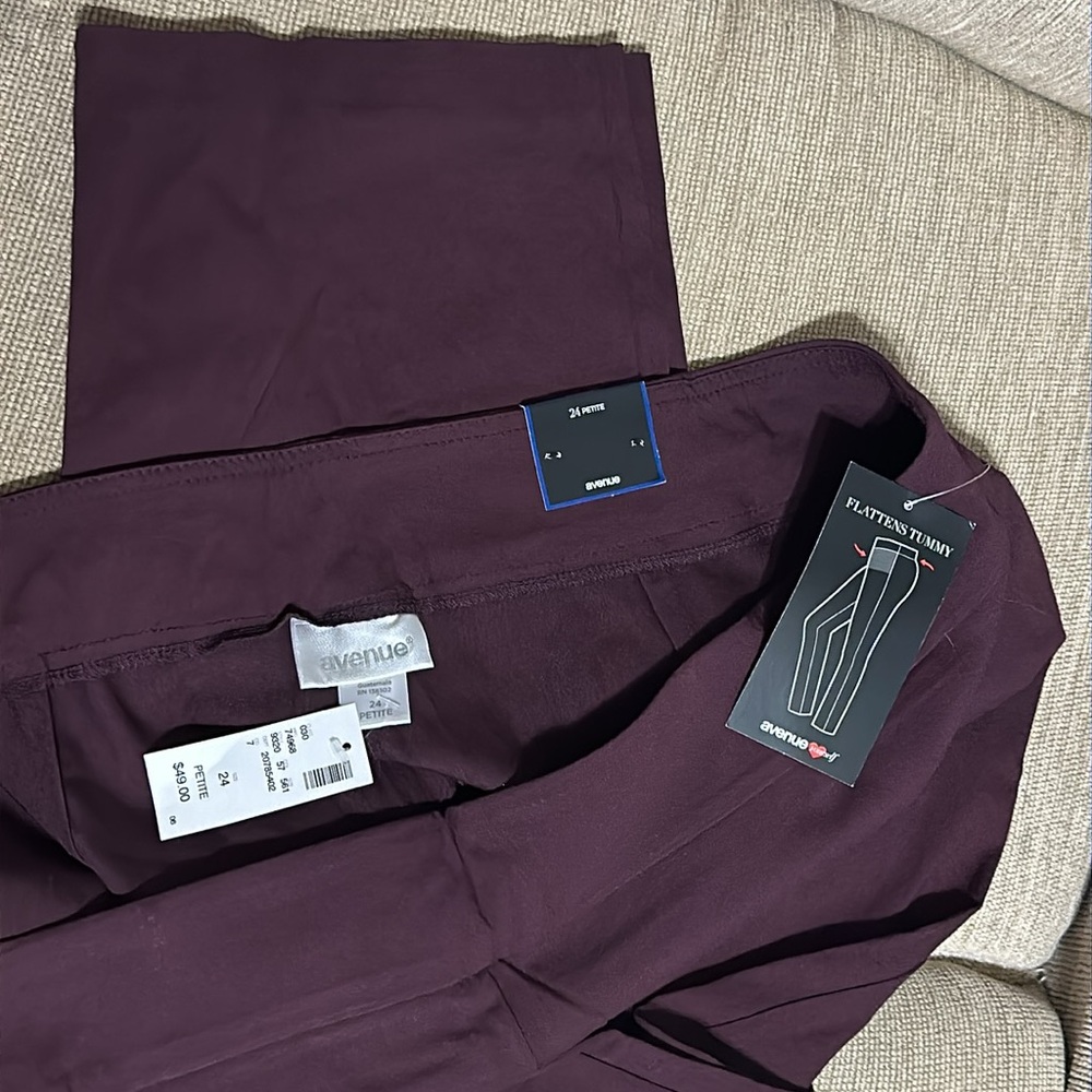 NWT Women’s Avenue pull on Stretch Pants size 24 petite - Picture 2 of 4